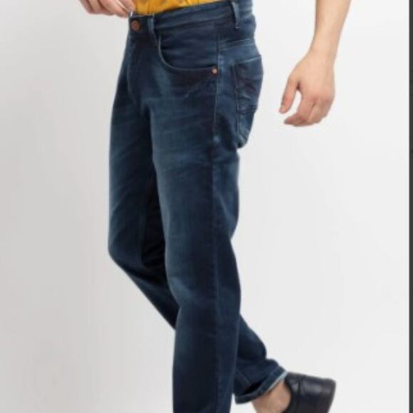 Status Quo Jeans Mens 36W x 43L SLIM FIT Dark Blue Washed Denim Legend for 98 - Picture 8 of 14